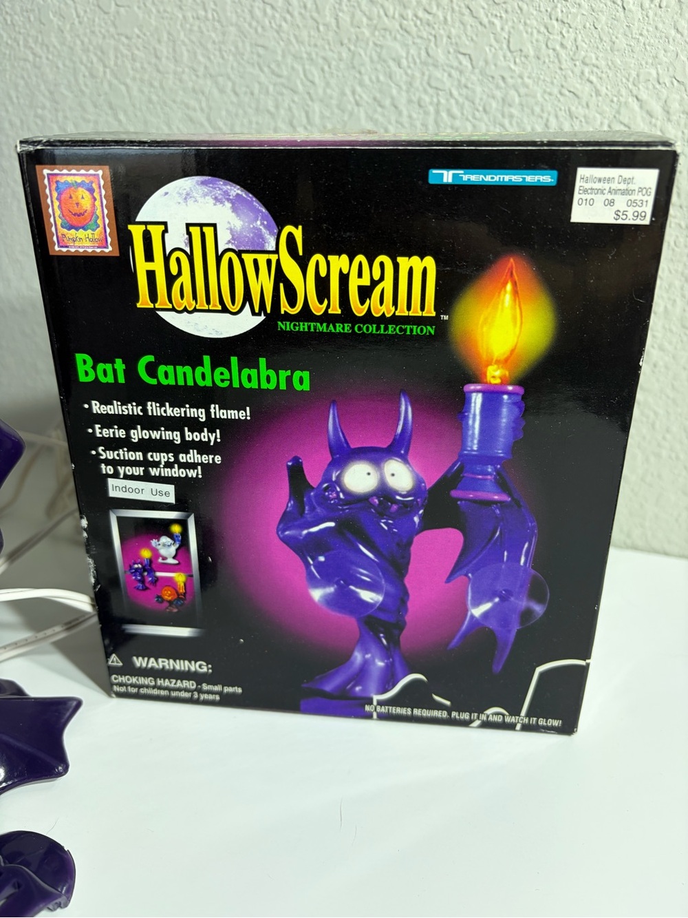 Vintage HallowScream Bat Candelabra Light